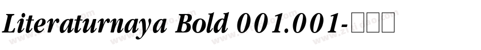 Literaturnaya Bold 001.001字体转换